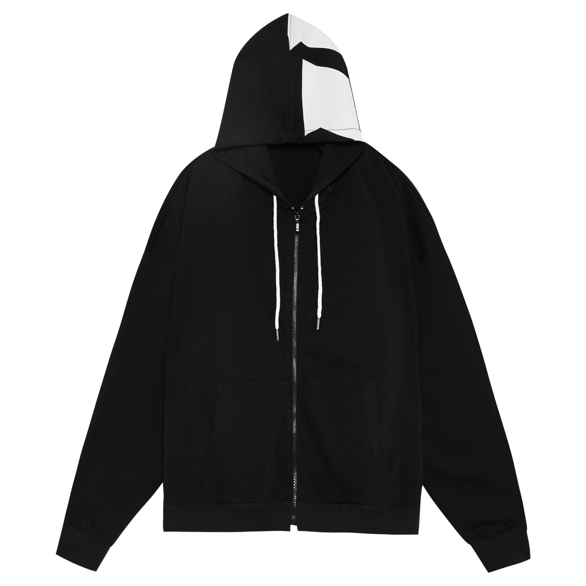 Black Zip Hoodie Ss2020 Essential