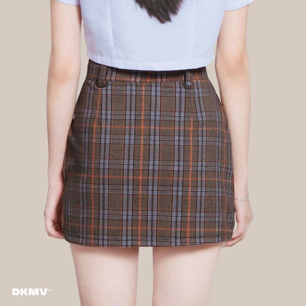 Chân váy chữ a caro DKMV Loli Checked Skirt