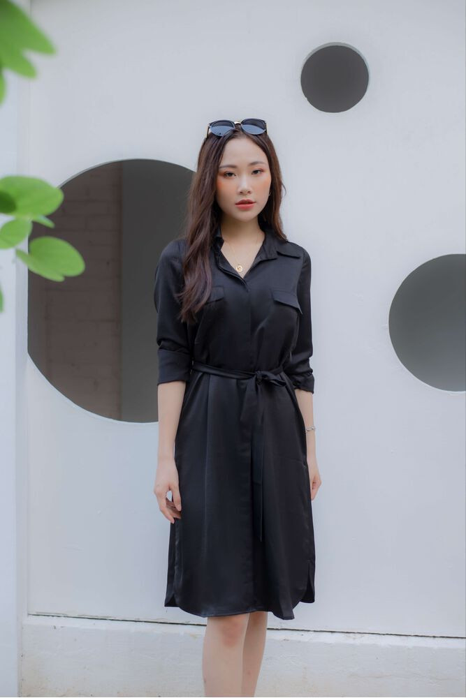 Đầm quấn wrap dress tay dài eo cột nơ HL16-24 | Thời trang công sở K&K  Fashion