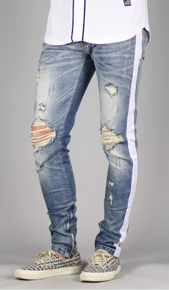 Track hotsell zipper jeans