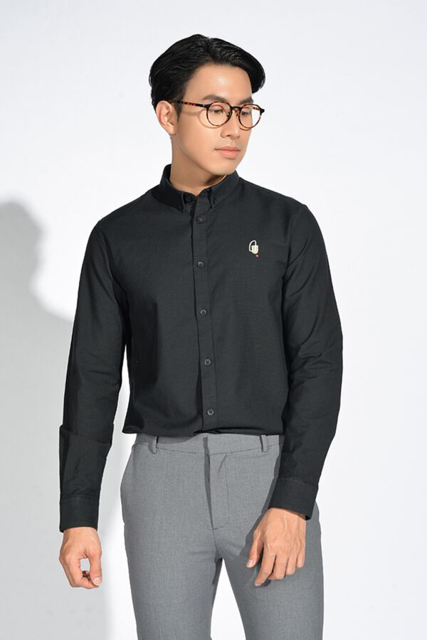 Áo sơ mi tay dài oxford cổ cài nút Fitted  10F22SHL002C