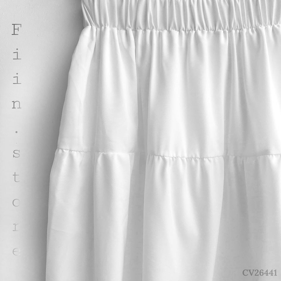 Chân váy xếp ly 3 tầng màu trắng – Authentic Store