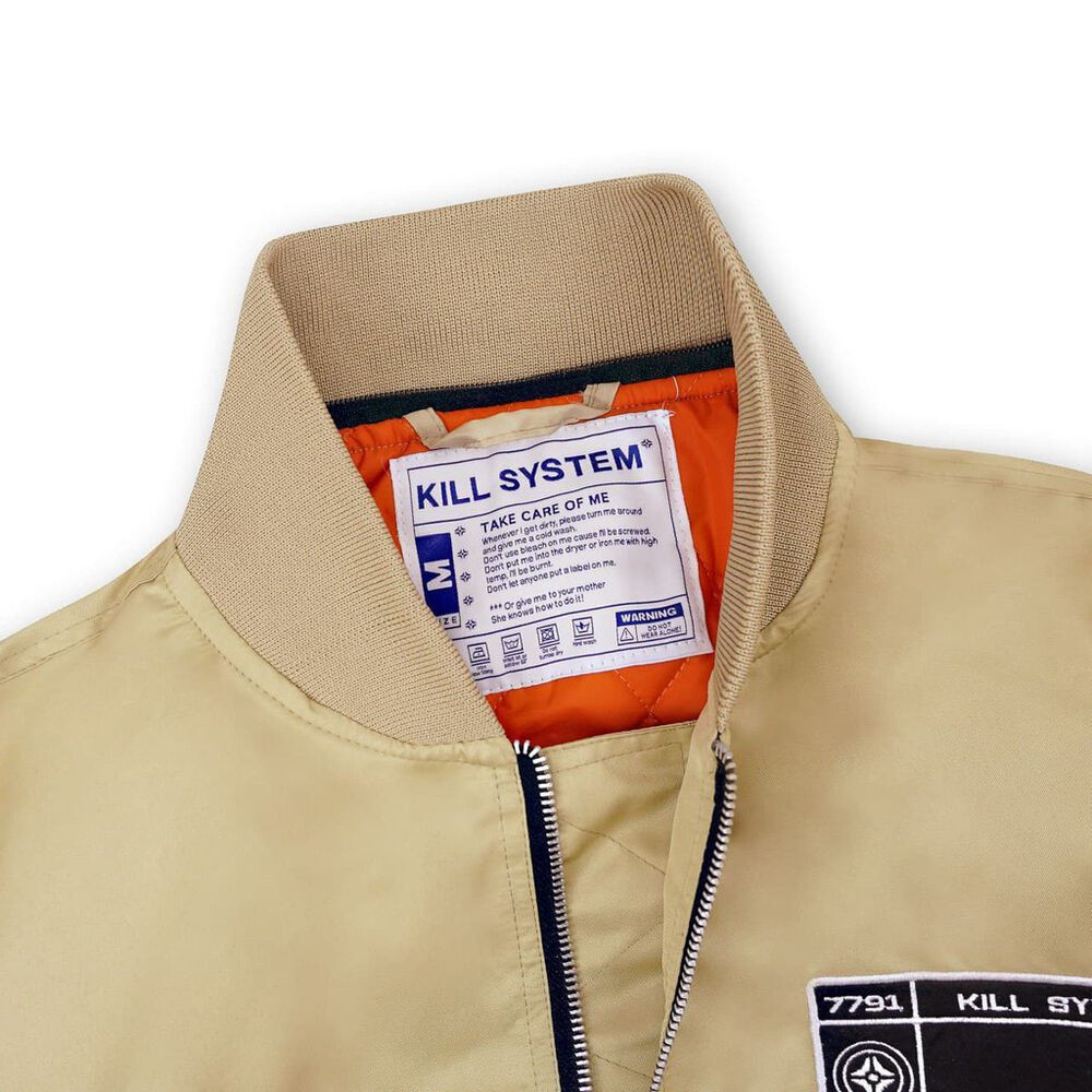 Áo khoác bomber màu nâu, xám Kill System có nón chất dù 2 lớp nam nữ Áo Khoác Bomber Màu Nâu, Xám Kill System Có Nón Chất Dù 2 Lớp Nam Nữ