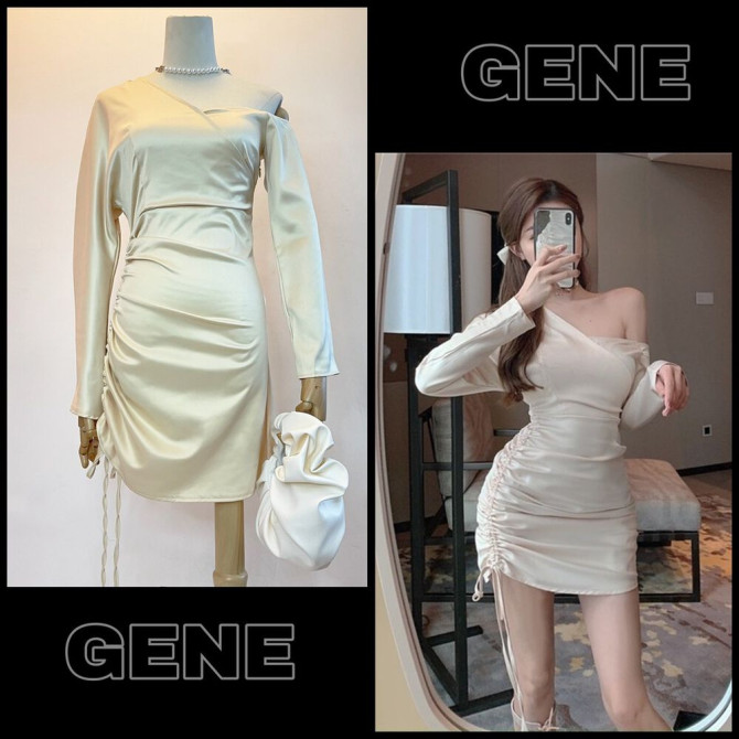 GENE ] ĐẦM LỤA CAO CẤP TRỄ VAI D15