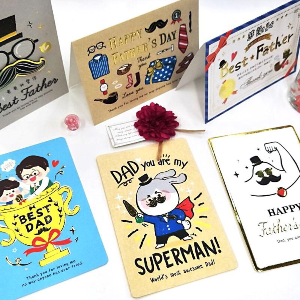 Thiệp Giấy Ngày Của Cha Father Day Card Cao Cấp Nhập Từ Đài Loan Fkp2502 Chữ