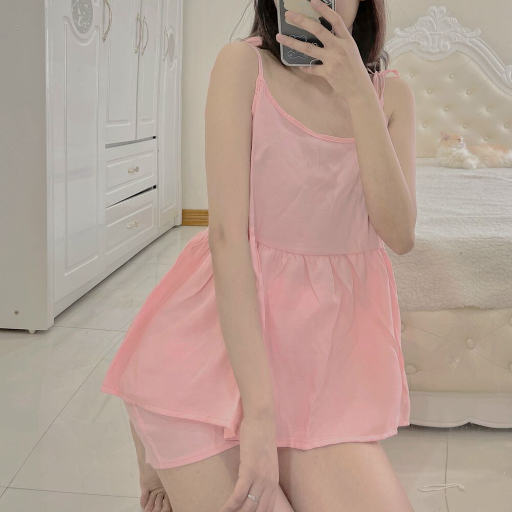 Váy babydoll 2 tầng bèo (2m)