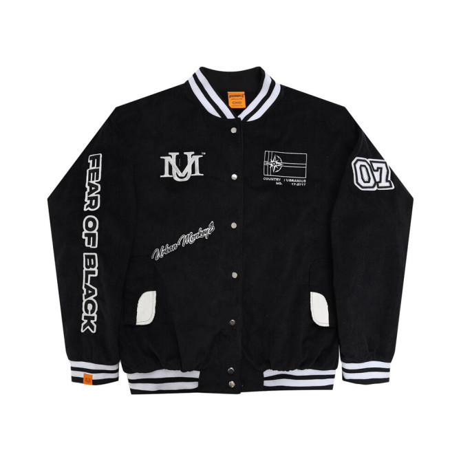 ÁO KHOÁC URBAN MONKEY BASIC VARSITY BLACK