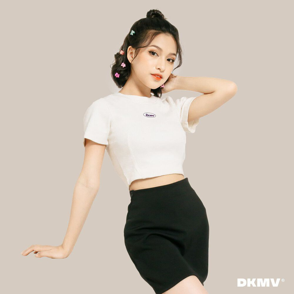 Áo Croptop Nữ Tay Ngắn Ôm Body Don'T Kill My Vibe Màu Trắng, Kem, Đen