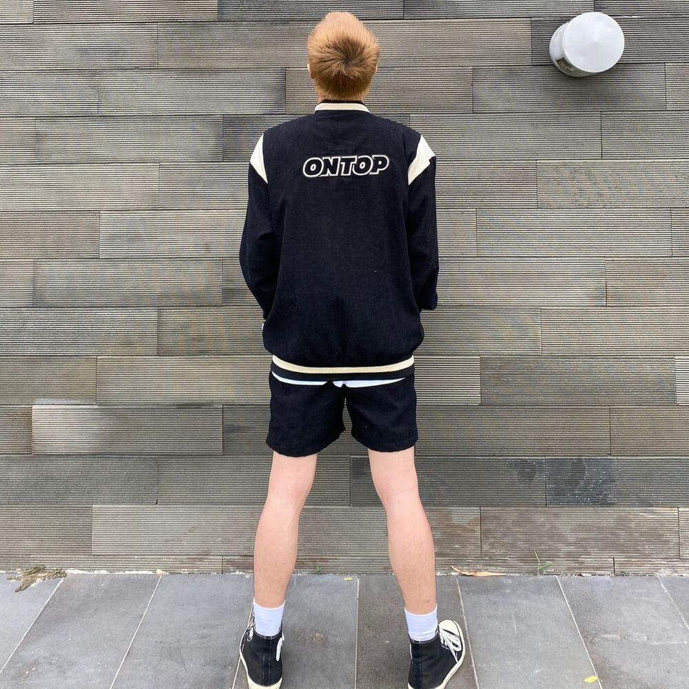 Áo Khoác Varsity Jacket Nam Nữ Local Brand Ontop Nhung Đũa - Teddy Varsity  Jacket