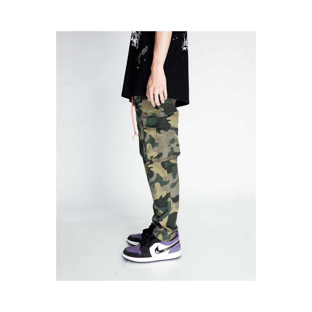 Quần kaki nam ống rộng dáng suông phong cách SNAZZY CARGO CAMO PANTS Quần kaki nam ống rộng dáng suông phong cách SNAZZY CARGO CAMO PANTS