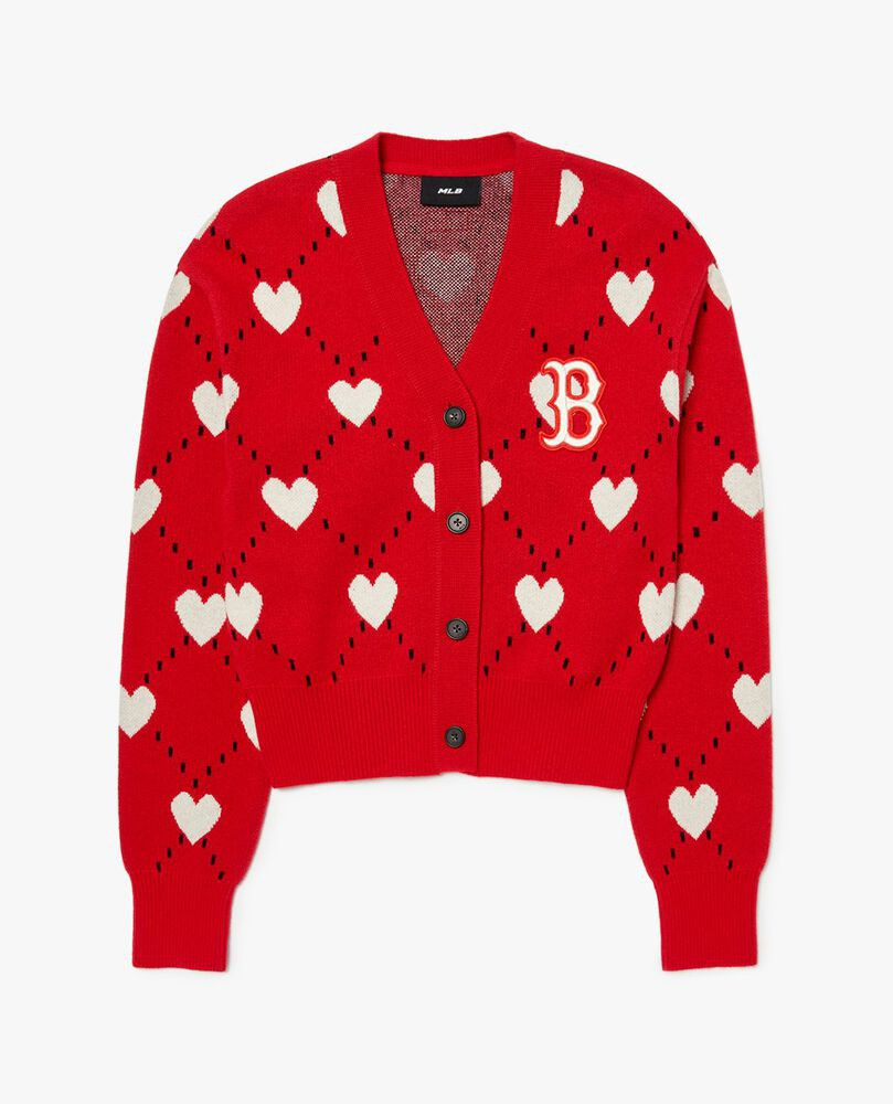 MLB - Áo khoác cardigan nữ cổ V Heart 