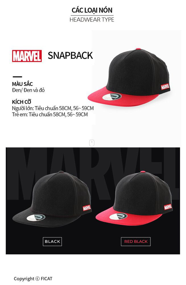 Nón Snapback MARVEL Velcap Màu Đen & Đèn Led Gắn Mũ SpiderMan