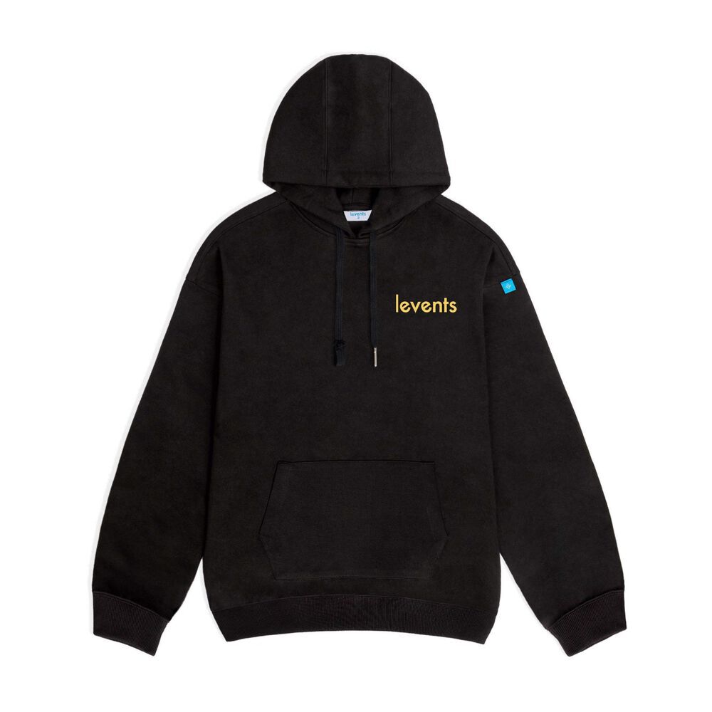 LEVENTS® POPULAR LOGO HOODIE BLACK/ YELLOW