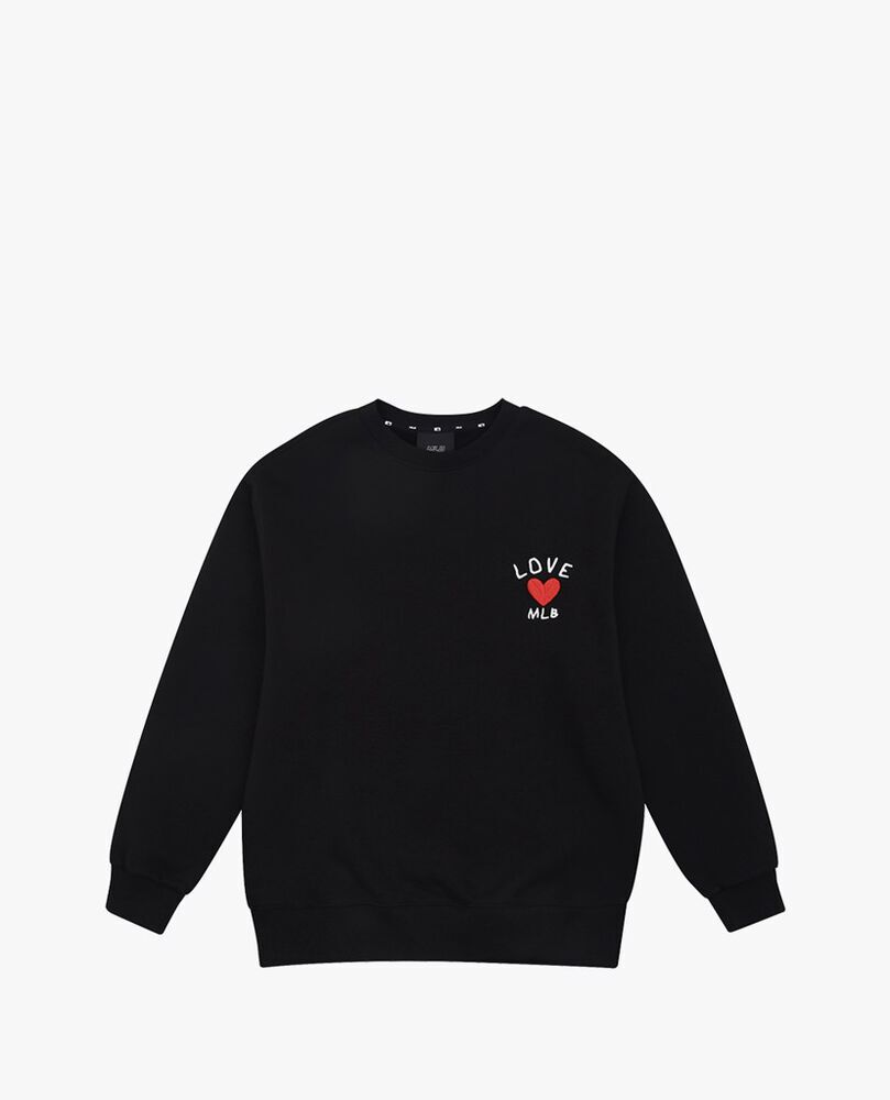 Mlb logo with heart sales sweatshirt