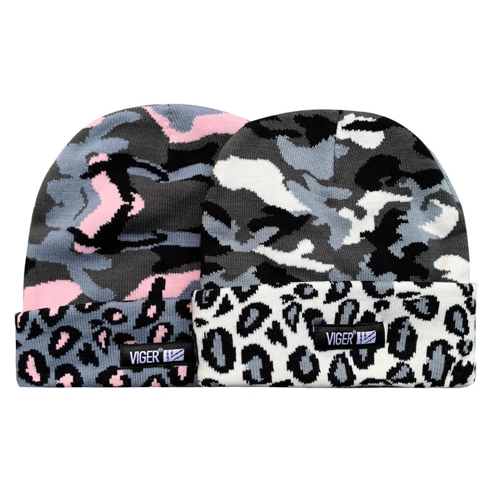 M Len Unisex Viger Logo Cuff Beanie Camo