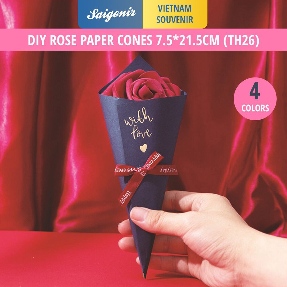 Set thiệp DIY cao cấp dễ làm handmade gồm giấy hoa hồng & ruy băng ...