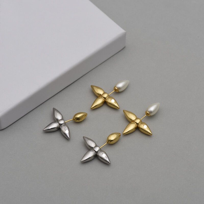 Khuyên Tai Louis Vuitton 18K Idylle Blossom Diamond Drop Earrings Màu Vàng  Khóa Vàng