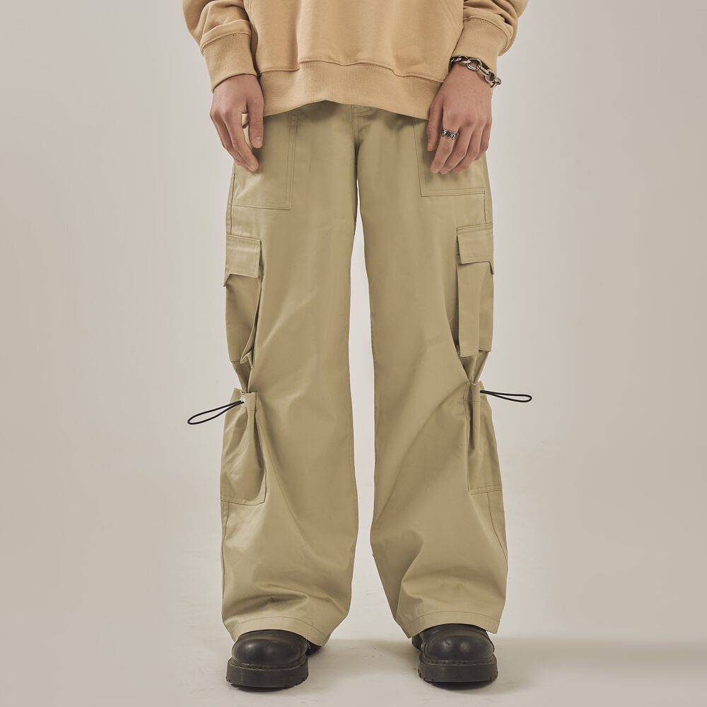 Double Pockets Cargo Pants - Beige