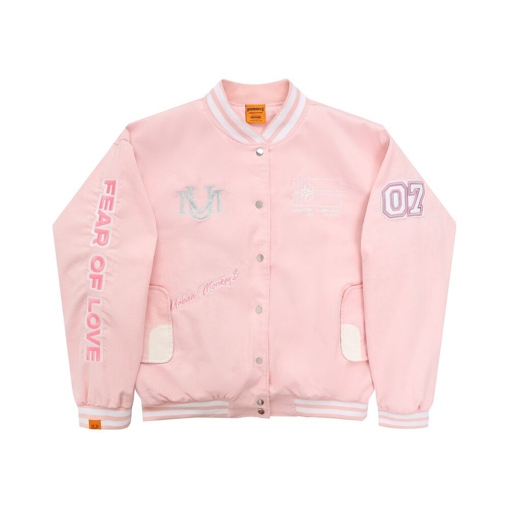 ÁO KHOÁC URBAN MONKEY BASIC VARSITY PINK