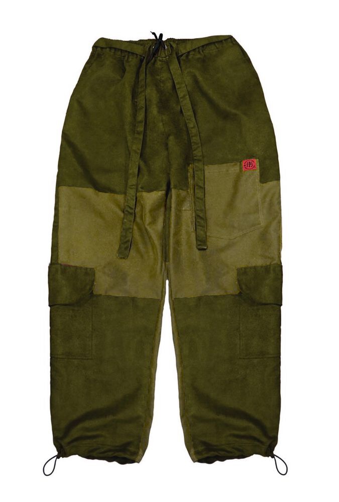 Apride Olive Suede Cargo Pants