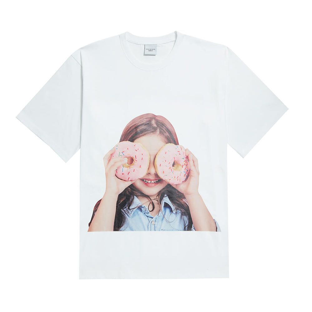 Tシャツ・カットソー ACME DE LA VIE ADLV BABY FACE SHORT SLEEVE DONUT 3 4BUK097 ADLV BABY FACE SHORT SLEEVE T-SHIRT BLACK DONUTS 1 R - ACMÉ