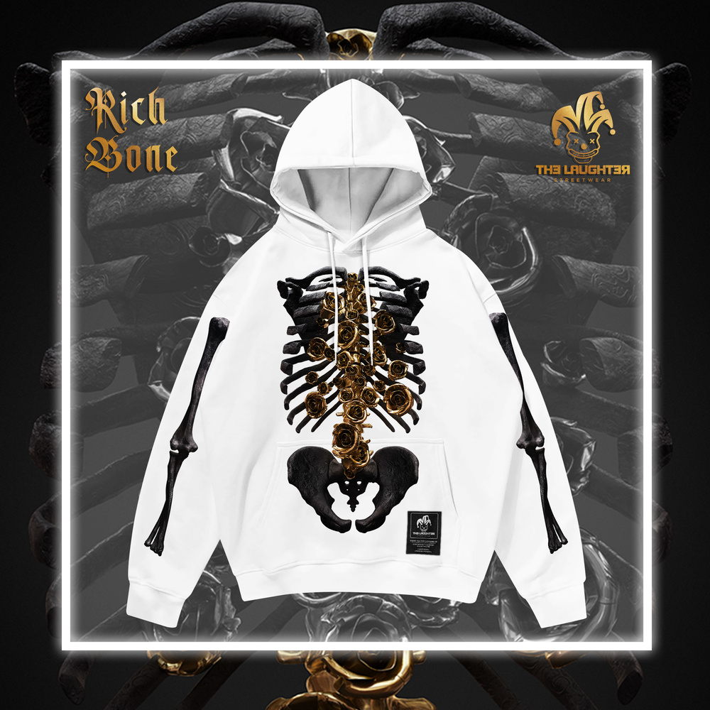 The Laughter - RICH BONE Hoodie White