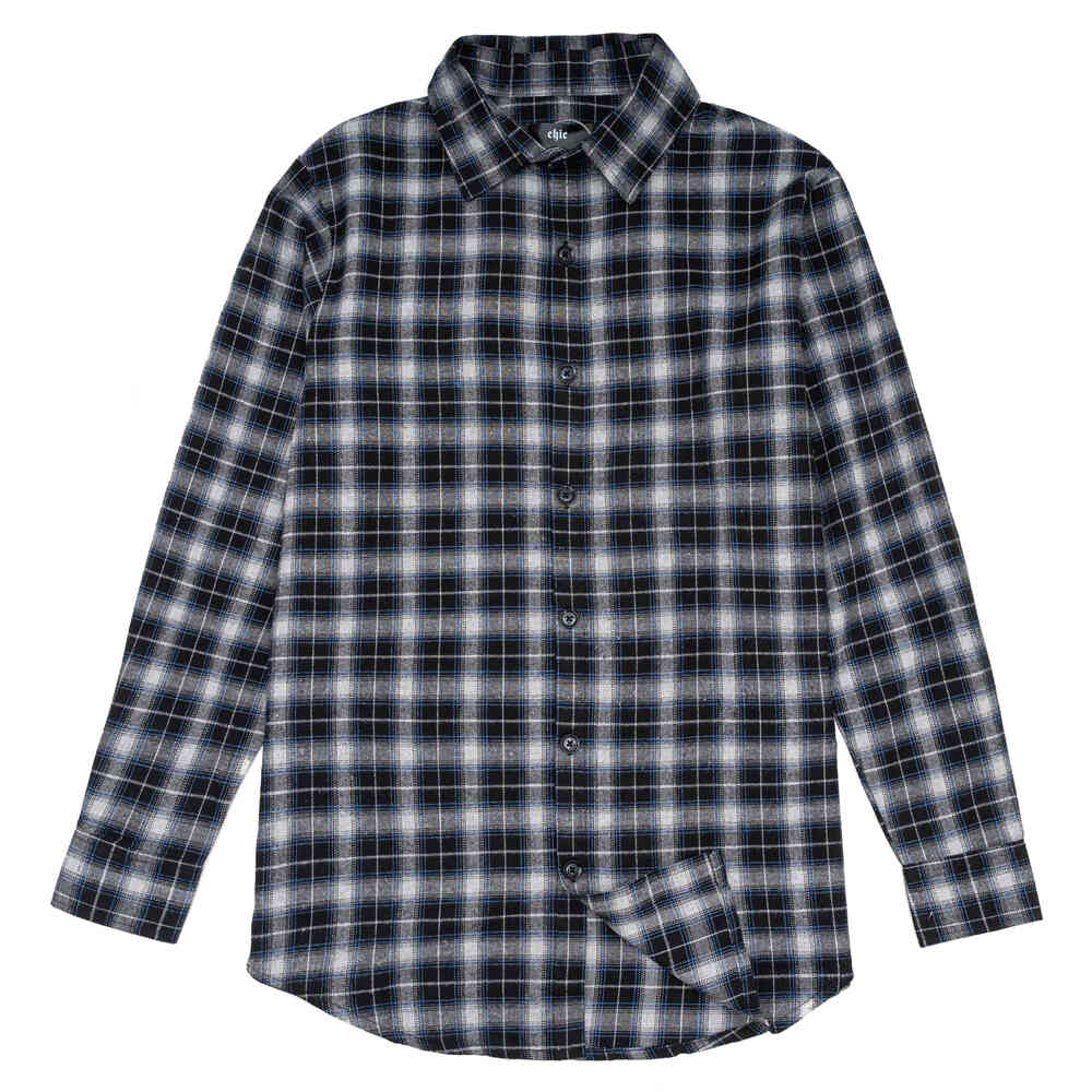 Flannel Shirt - Black & Blue