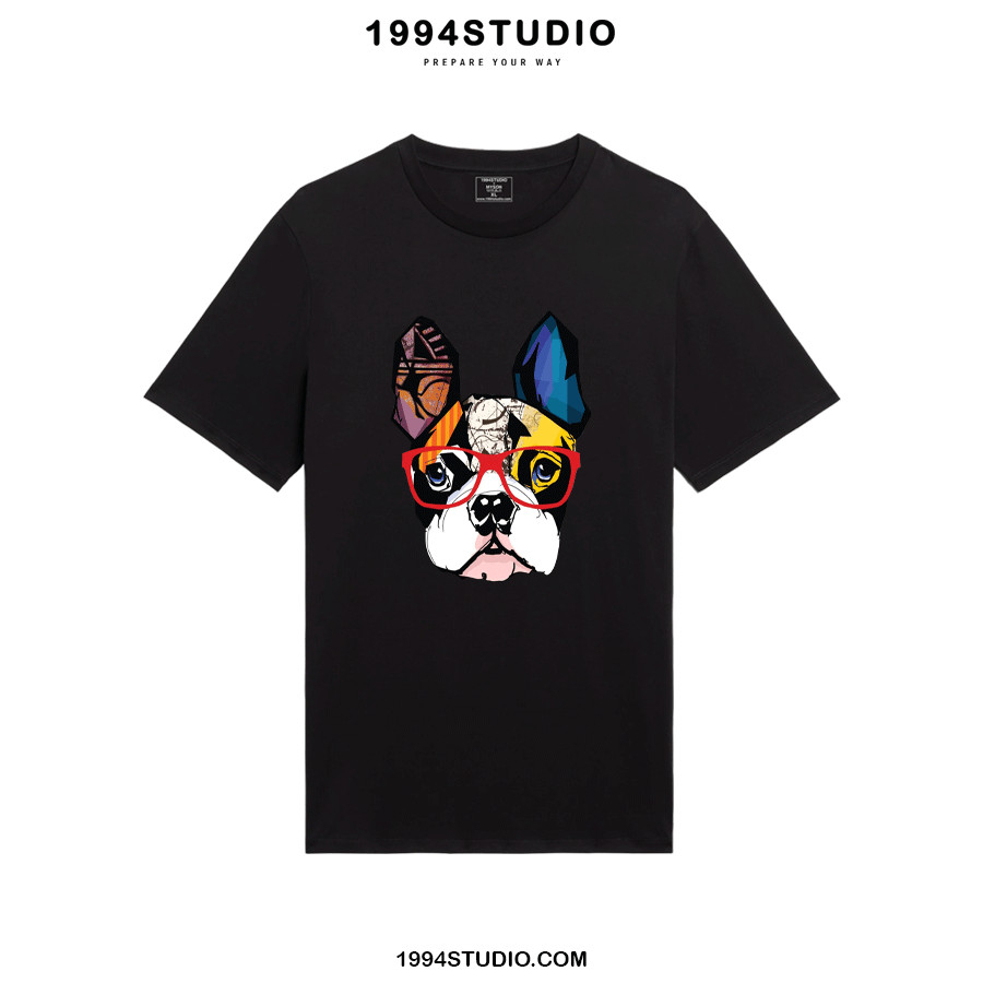 Pug Dogs Black T-Shirt