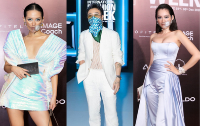 Sao Việt nô nức làm đẹp cùng khẩu trang khi tham dự Tuần lễ thời trang Quốc tế