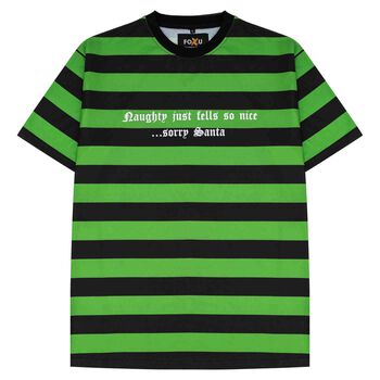 Santa Stripe Green Tee