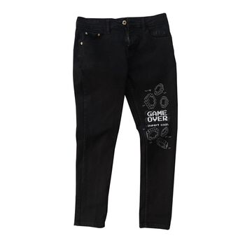 QUẦN JEAN Game Over Black