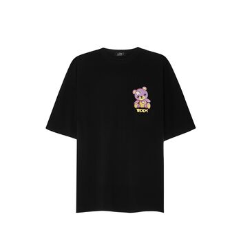 Áo Thun Thêu Teddy Black