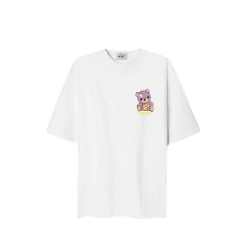 Áo Thun Thêu Teddy White