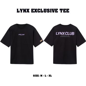 LYNX EXCLUSIVE TEE BLACK - PURPLE GRAPHIC