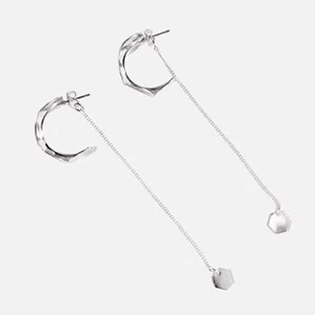 Hoa Tai FLAANS Hexagon Drop Ring E