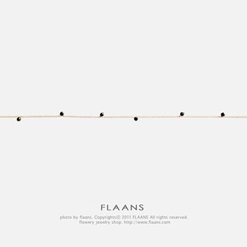 Vòng Tay FLAANS Minimal Black Stone