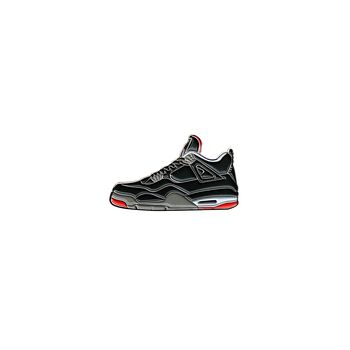 Air Jordan 4 Black/Red Pin