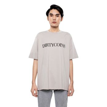 DirtyCoins Serif T-Shirt - Silver lining