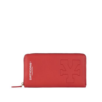 DirtyCoins Y Logo Zip Wallet - Red