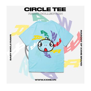 RAWR Circle Tshirt - Babyblue