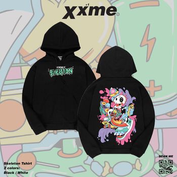 X-RAY RAWR Skeleton Hoodie - Black