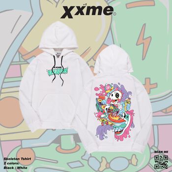 X-RAY RAWR Skeleton Hoodie - White