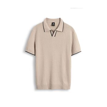 Áo Polo Len Slim-fit Cổ Chữ V Phối Viền