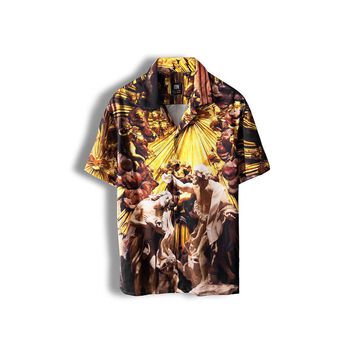 Áo Sơmi Tay Ngắn Cổ Vest Golden Jesus