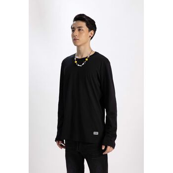 Áo Thun Trơn Tay Dài Organic Cotton W ICON DENIM Plastic Label