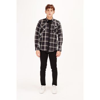 Flannel Black Shirt NAVY