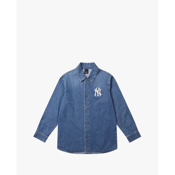 Áo sơ mi tay dài Mega Logo Denim