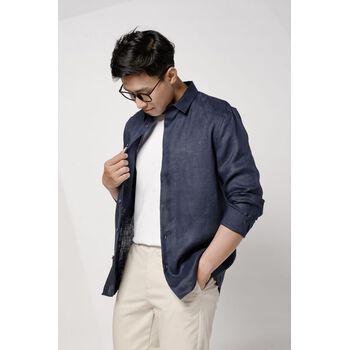 Áo sơ mi dài tay, pure linen. REGULAR form - 10S21SHL033