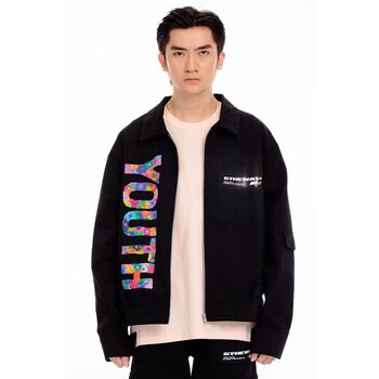 /floral youth/ KAKI JACKET™ - BLACK