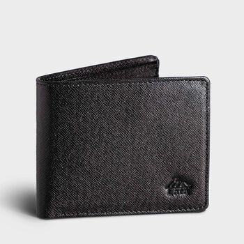 Ví da nam vân hạt dáng ngang Lata LVN94